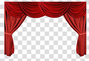 red theater curtain transparent background PNG clipart