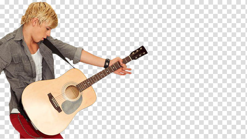 Austin Y Ally, man holding brown guitar transparent background PNG clipart