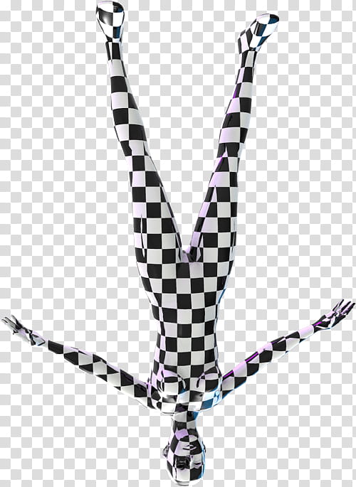 Full, white and black checked overalls transparent background PNG clipart