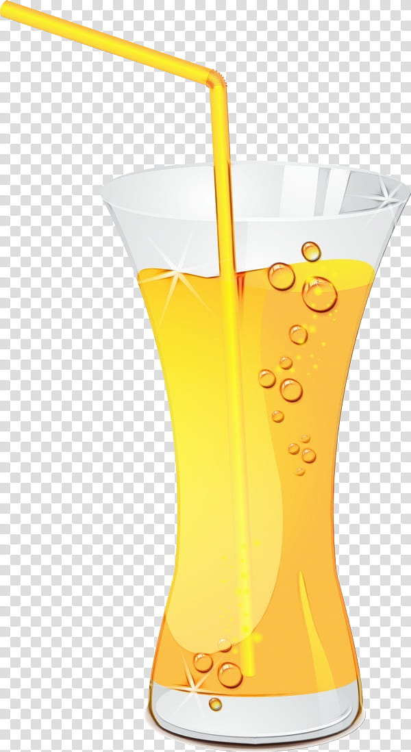 orange drink drink orange juice juice non-alcoholic beverage, Watercolor, Paint, Wet Ink, Nonalcoholic Beverage, Liquid, Drinking Straw, Champagne Cocktail transparent background PNG clipart