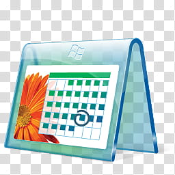 Vista RTM WOW Icon , Windows Calendar, blue and white microsoft icon transparent background PNG clipart