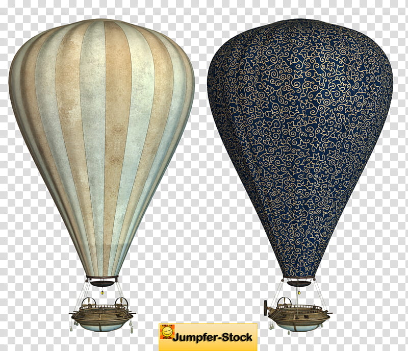 Fantasy Flying Machines , two black and beige hot air balloons transparent background PNG clipart