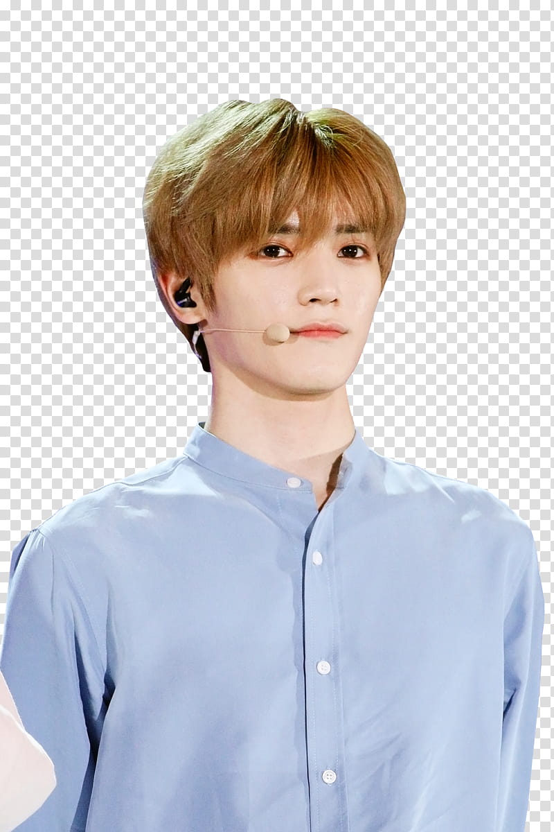 TAEYONG NCT , man in gray button-up shirt transparent background PNG clipart