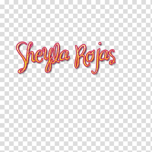 pink and orange Sheyla Rojas text overlay transparent background PNG clipart
