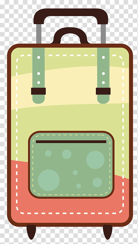 Travel Drawing, Baggage, Suitcase, Hand Luggage, Backpack, Travel s, Green, Yellow transparent background PNG clipart