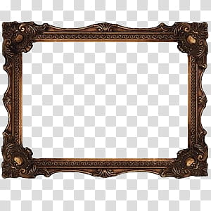 rectangular brown frame transparent background PNG clipart