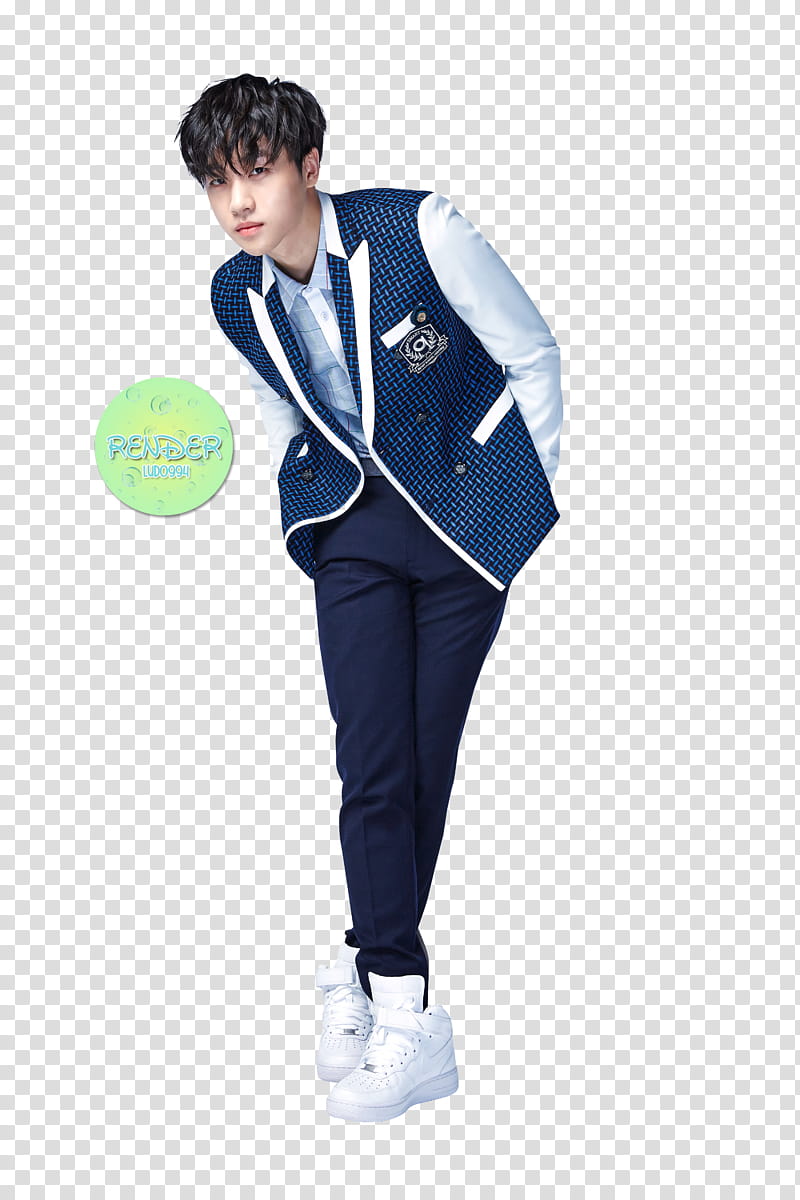 man in blue and white coat transparent background PNG clipart