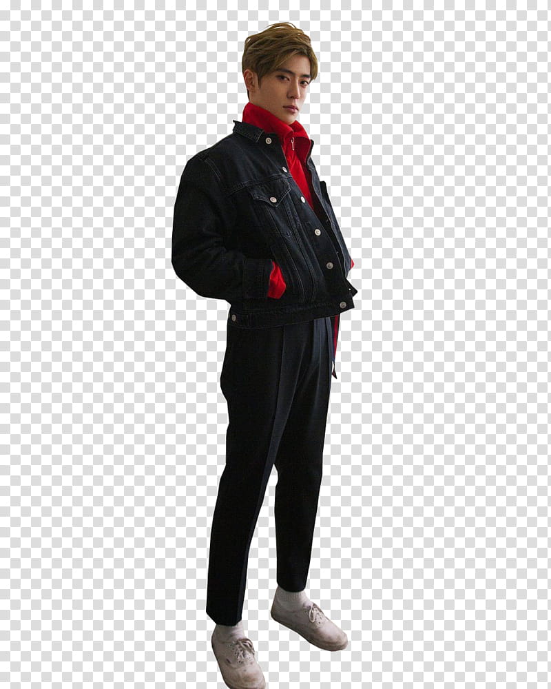 NCT U BOSS , man hands on her jacket transparent background PNG clipart