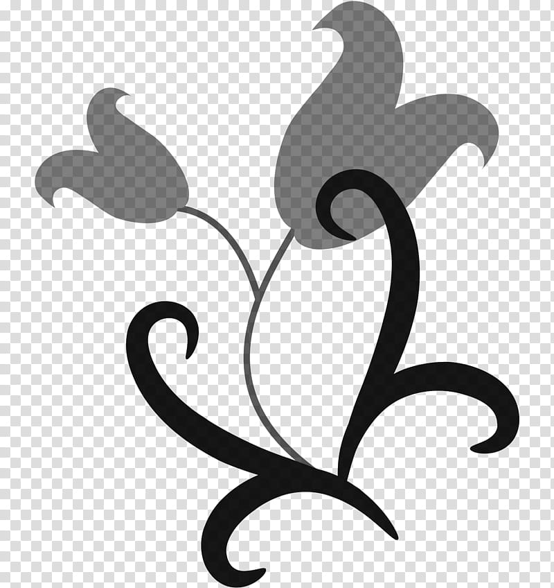 gray and black flower transparent background PNG clipart