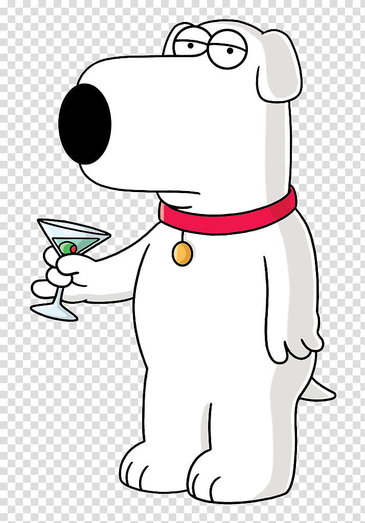 sticker bomb , Brian dog character transparent background PNG clipart