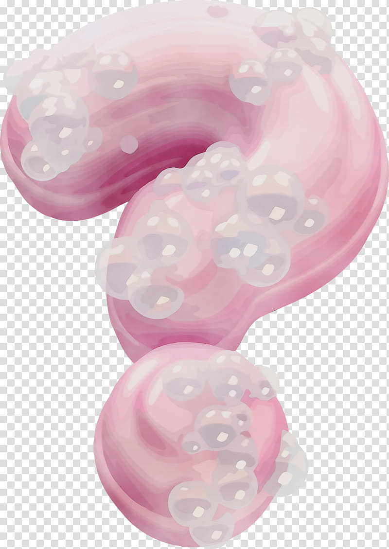 pink liquid bubble, Question Mark, Cartoon, Watercolor, Paint, Wet Ink transparent background PNG clipart