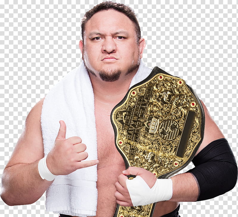 Samoa Joe WWE World Heavyweight Champion  transparent background PNG clipart