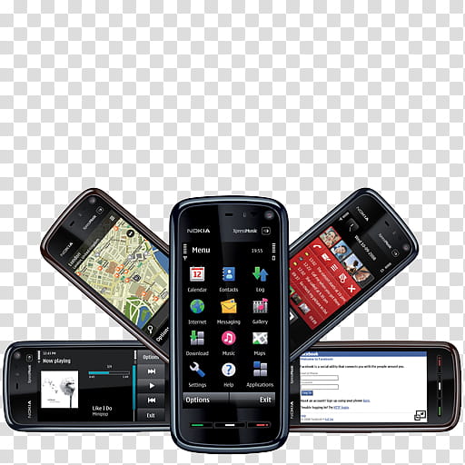 Nokia  Icons, Nokia-, black Nokia XpressMusic  phone transparent background PNG clipart
