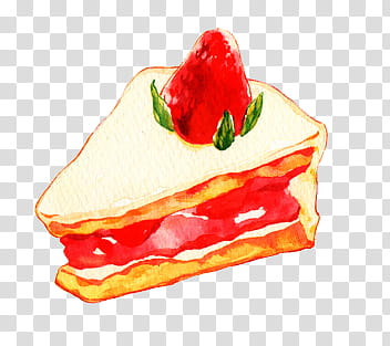 No  Food, sandwich with strawberry on top transparent background PNG clipart