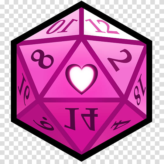 Heart Symbol, Dungeons Dragons, Dice, Decal, Roleplaying Game, Regular Icosahedron, Sticker, D20 System transparent background PNG clipart