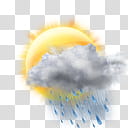 AccuWeather COLOR Weather Skin, white cumulus clouds and yellow sun painting transparent background PNG clipart