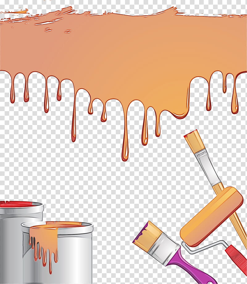 paint roller material property paint brush, Watercolor, Wet Ink transparent background PNG clipart