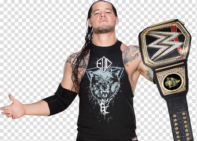 Baron Corbin WWE Champion  w Custom Plates transparent background PNG clipart