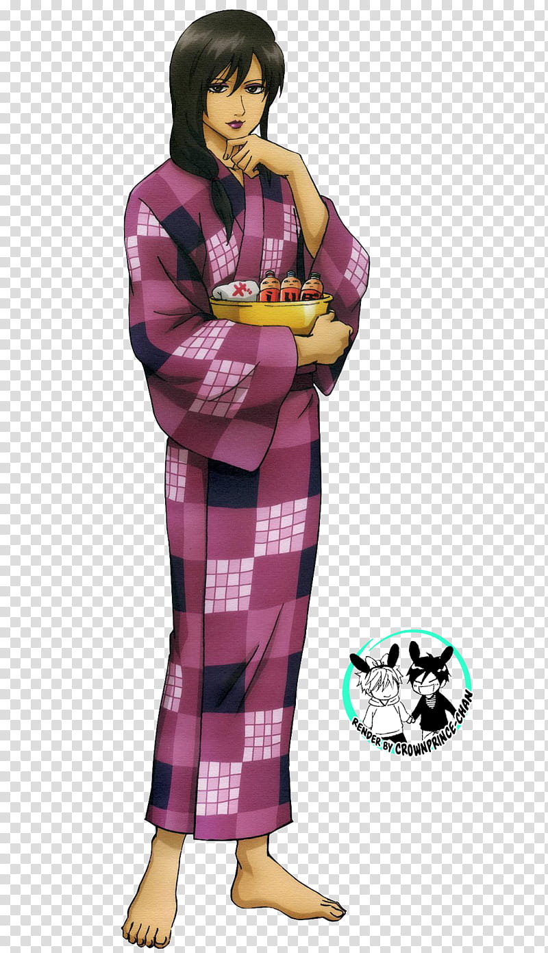 RENDER Katsura Kotarou Gintama, woman in purple kimono character transparent background PNG clipart