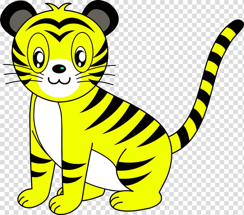 Lion Drawing, White Tiger, Bengal Tiger, Golden Tiger, White Tiger Hector Ayala, Panthera, Animal Figure, Yellow transparent background PNG clipart