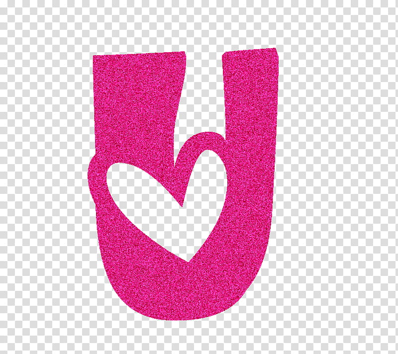 Letras de el abecedario, pink heart u transparent background PNG clipart