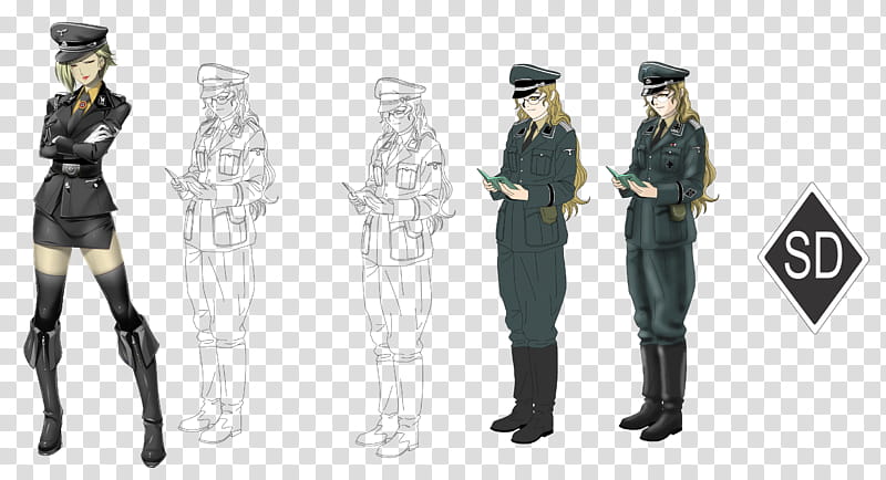 Anime SD officer extra, female soldier graphic transparent background PNG clipart