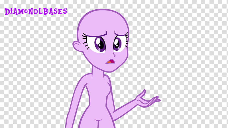 MLPEG Base, purple bald woman illustration transparent background PNG clipart