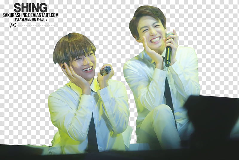 SPECIAL TAEKOOK, two men in white dress shirts smiling transparent background PNG clipart