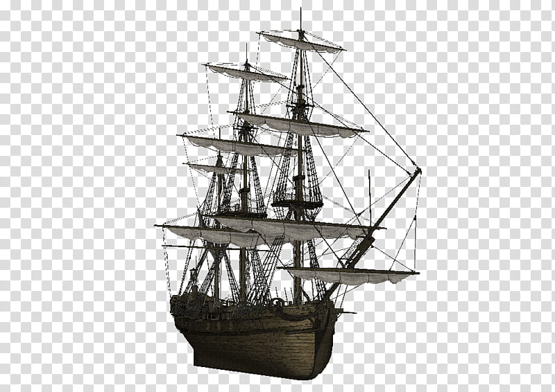 Tall Ship, brown galleon ship transparent background PNG clipart