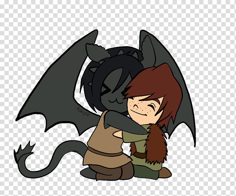 chibi lovin, bat girl hugging boy character transparent background PNG clipart