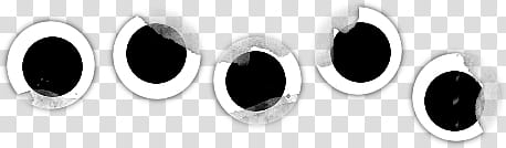Circle Polaroid V, five round black and white transparent background PNG clipart