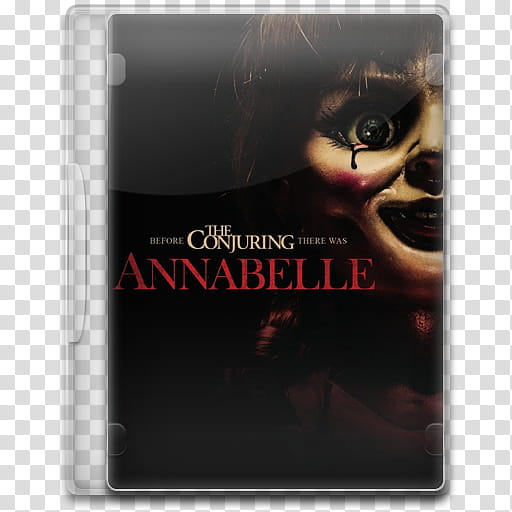 Movie Icon , Annabelle, The Conjuring Annabelle DVD case transparent background PNG clipart