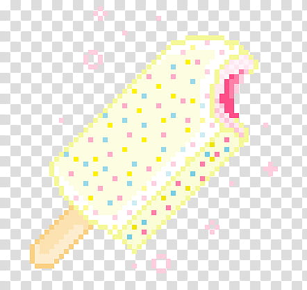 PASTEL PIXELS IV, yellow and multicolored popsicle transparent background PNG clipart