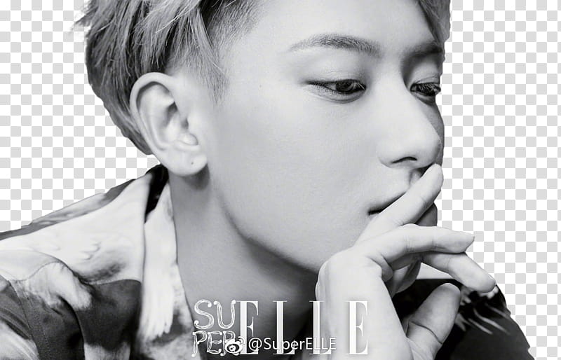 Z TAO Super Elle, man touching his hand transparent background PNG clipart