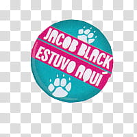 New Moon, Jacob Black Estubo Aqui logo transparent background PNG clipart