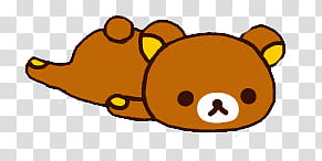 Rilakkuma Laying on the Floor transparent background PNG clipart