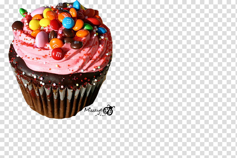 or Brushes Gimp, chocolate cupcake with toppings transparent background PNG clipart