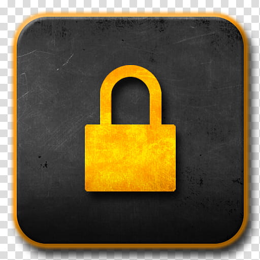 Orange Phoenix Icon , Lock, yellow and gray padlock logo transparent background PNG clipart