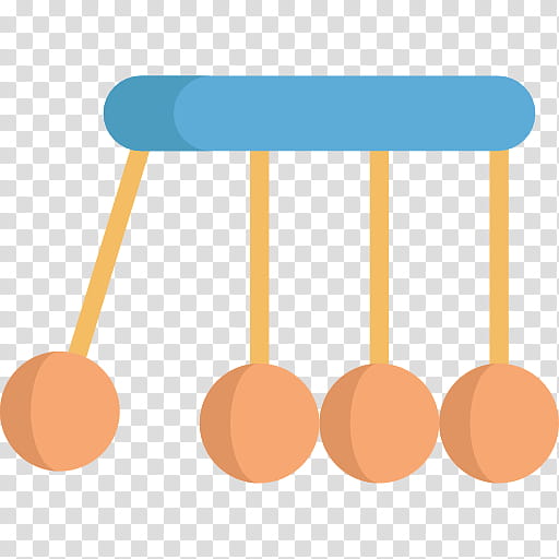 Science, Newtons Cradle, Momentum, Physics, Isaac Newton, Orange, Line, Table transparent background PNG clipart