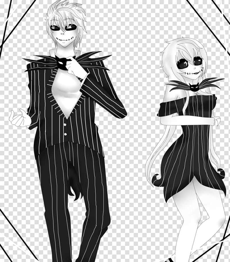 Jack And Jessie Skellington transparent background PNG clipart