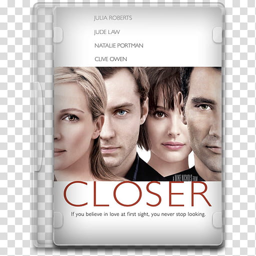 Movie Icon , Closer, Closer DVD case transparent background PNG clipart