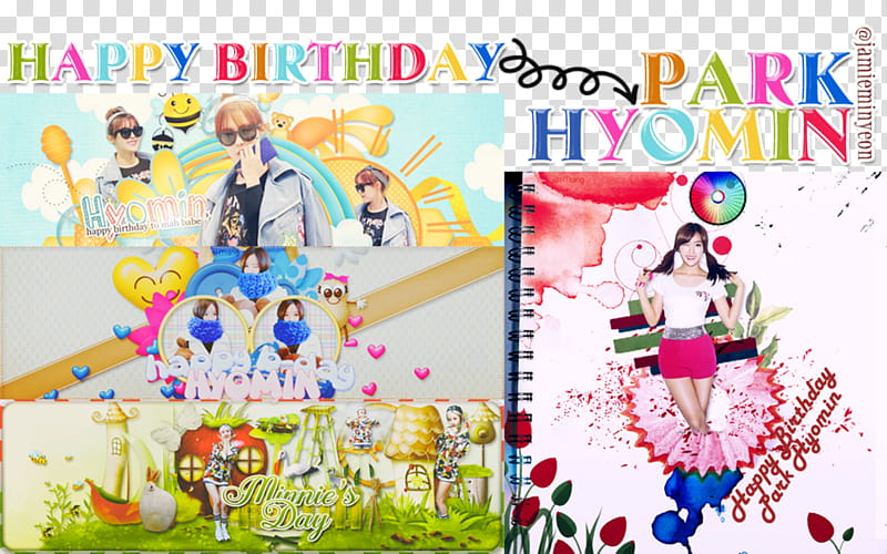 HAPPY BIRTHDAY MY BIG LOVE, PARK HYOMIN transparent background PNG clipart