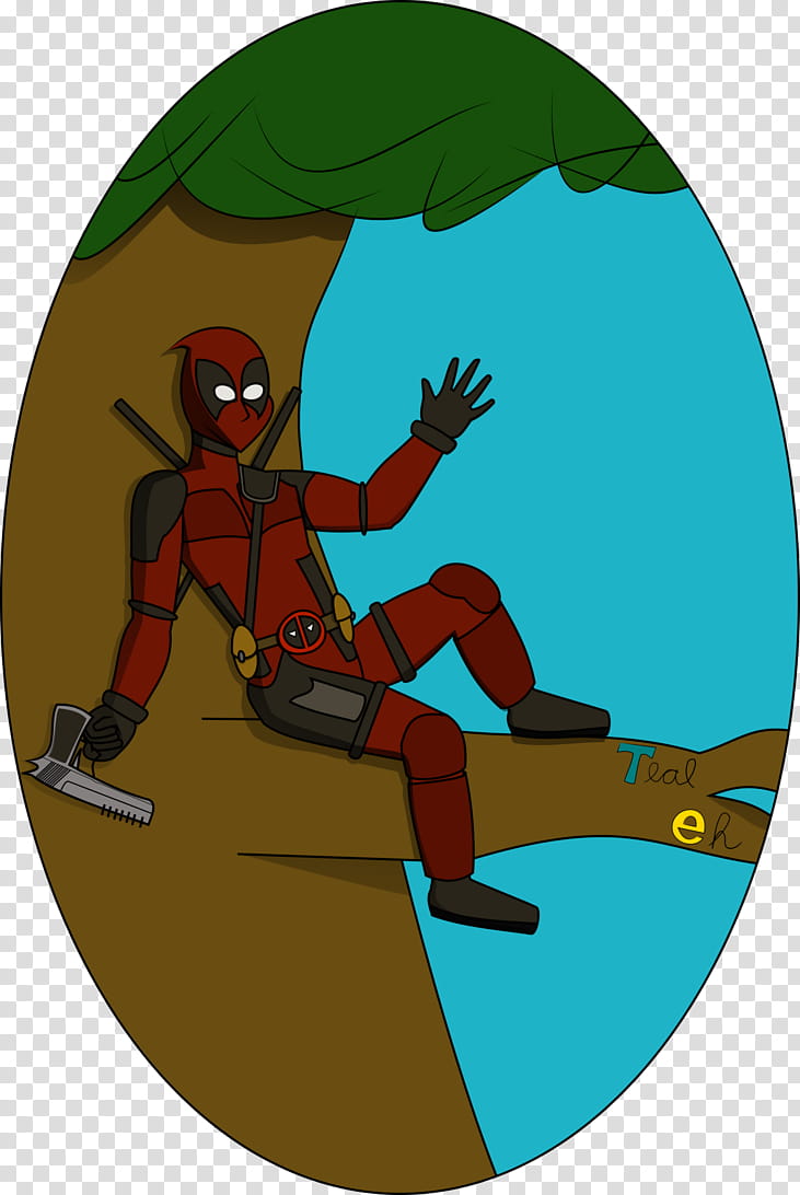 Deadpool Chillin In A Tree transparent background PNG clipart