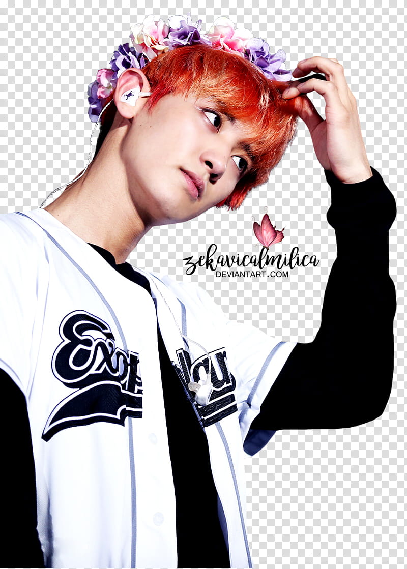 EXO Chanyeol  EXOrDIUM in Seoul, white and black top transparent background PNG clipart