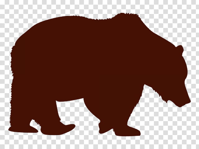 brown bear bear grizzly bear animal figure american black bear, Terrestrial Animal, Silhouette, Sloth Bear transparent background PNG clipart