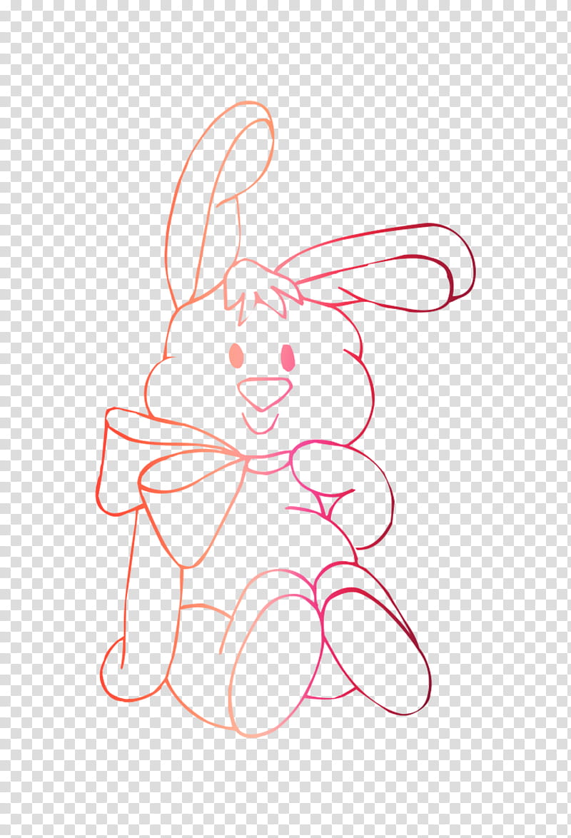 Easter Bunny, Drawing, Line Art, Cartoon, Ear, Point, Easter
, White transparent background PNG clipart
