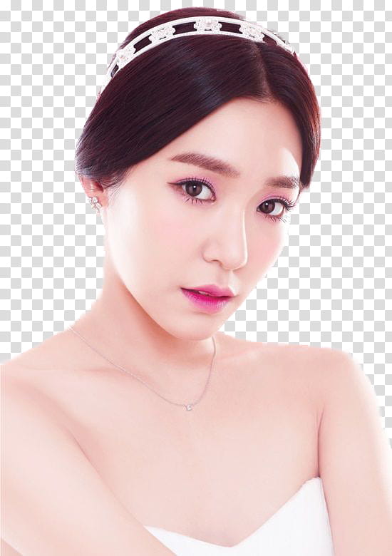 TIFFANY SNSD , woman's white hair band transparent background PNG clipart