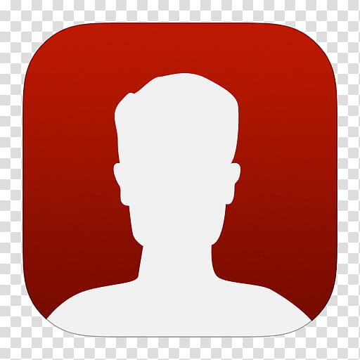 iOS  Icons Updated , Users, square white and red human icon transparent background PNG clipart