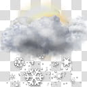 AccuWeather COLOR Weather Skin, gray clouds and snowflakes wallapper transparent background PNG clipart