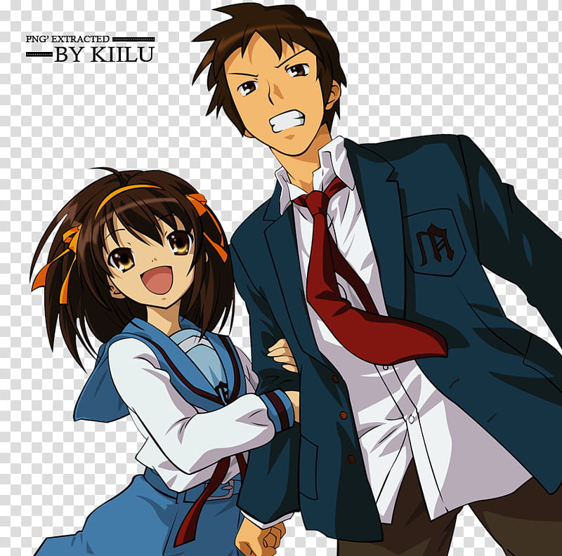 Haruhi And Kyon transparent background PNG clipart